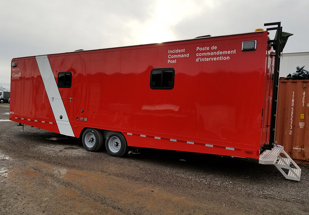 A mobile incident command post.