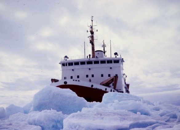 CCGS Pierre Radisson breaking the ice