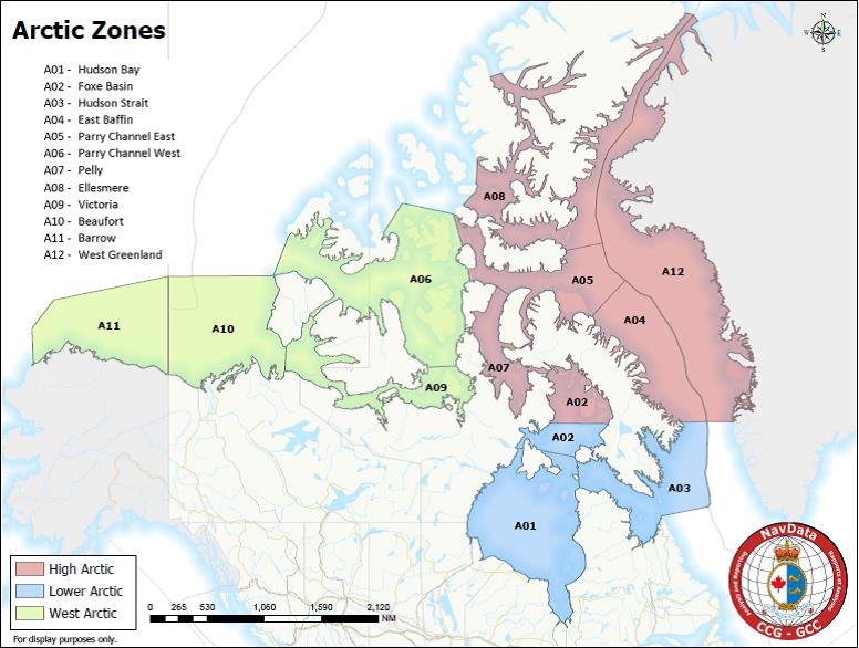 Map of Arctic zones