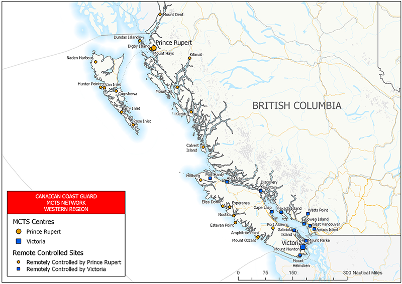 Canadian Coast Guard - Marine Communications and Traffic Services (MSTS) - Network - Arctic
