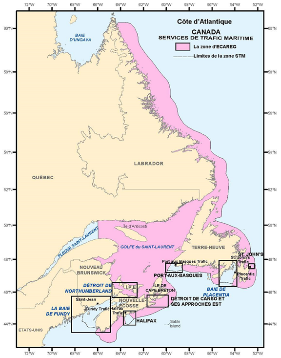 Réseau des SCTM de la Garde Côtière Canadienne - Région du Pacifique
