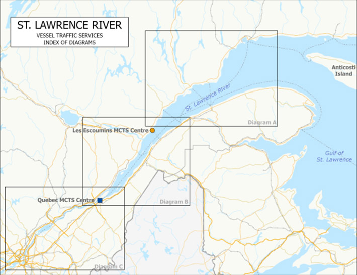 Figure 3-10a - Vessel Traffic Services - St. Lawrence River