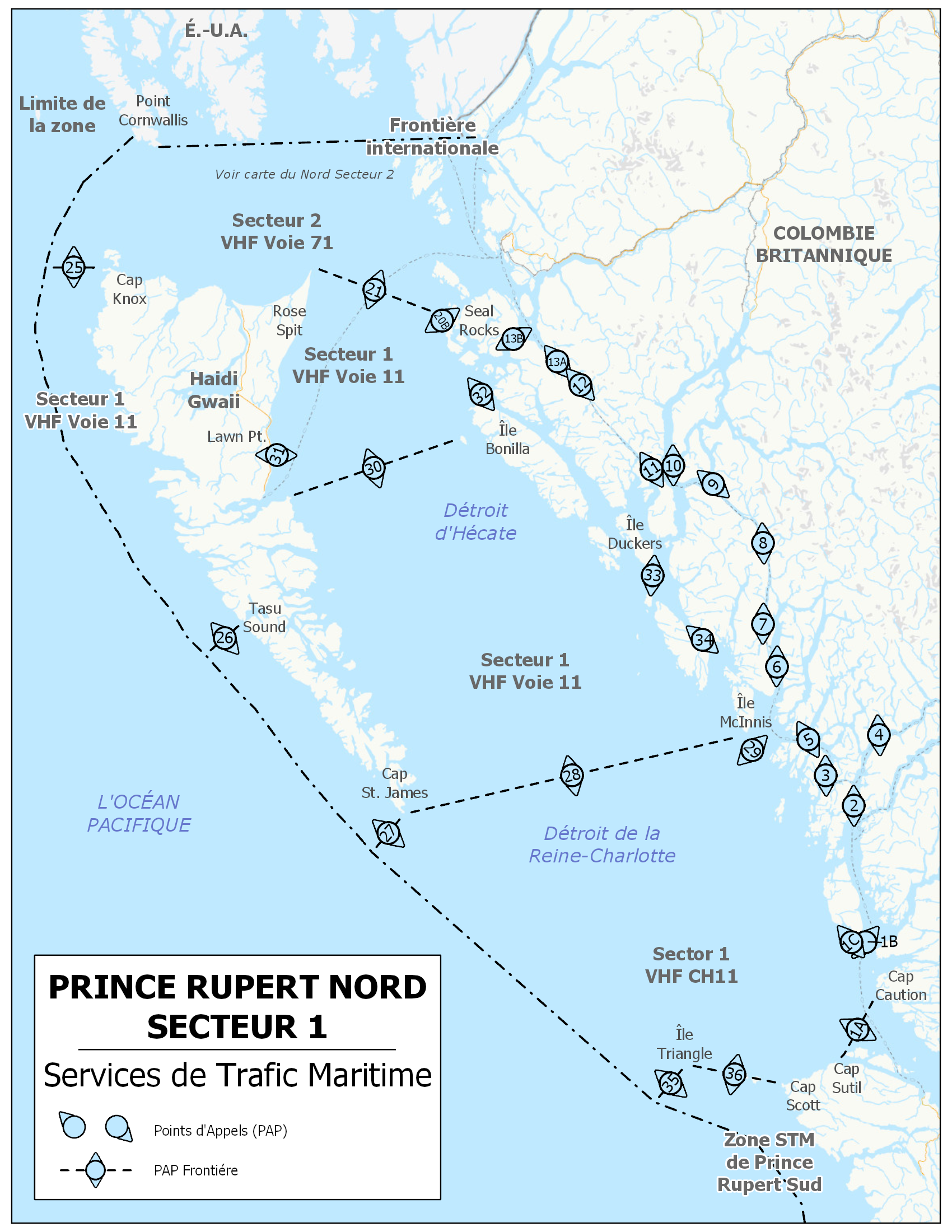 Prince Rupert Nord - Service du trafic maritime - Secteur 1