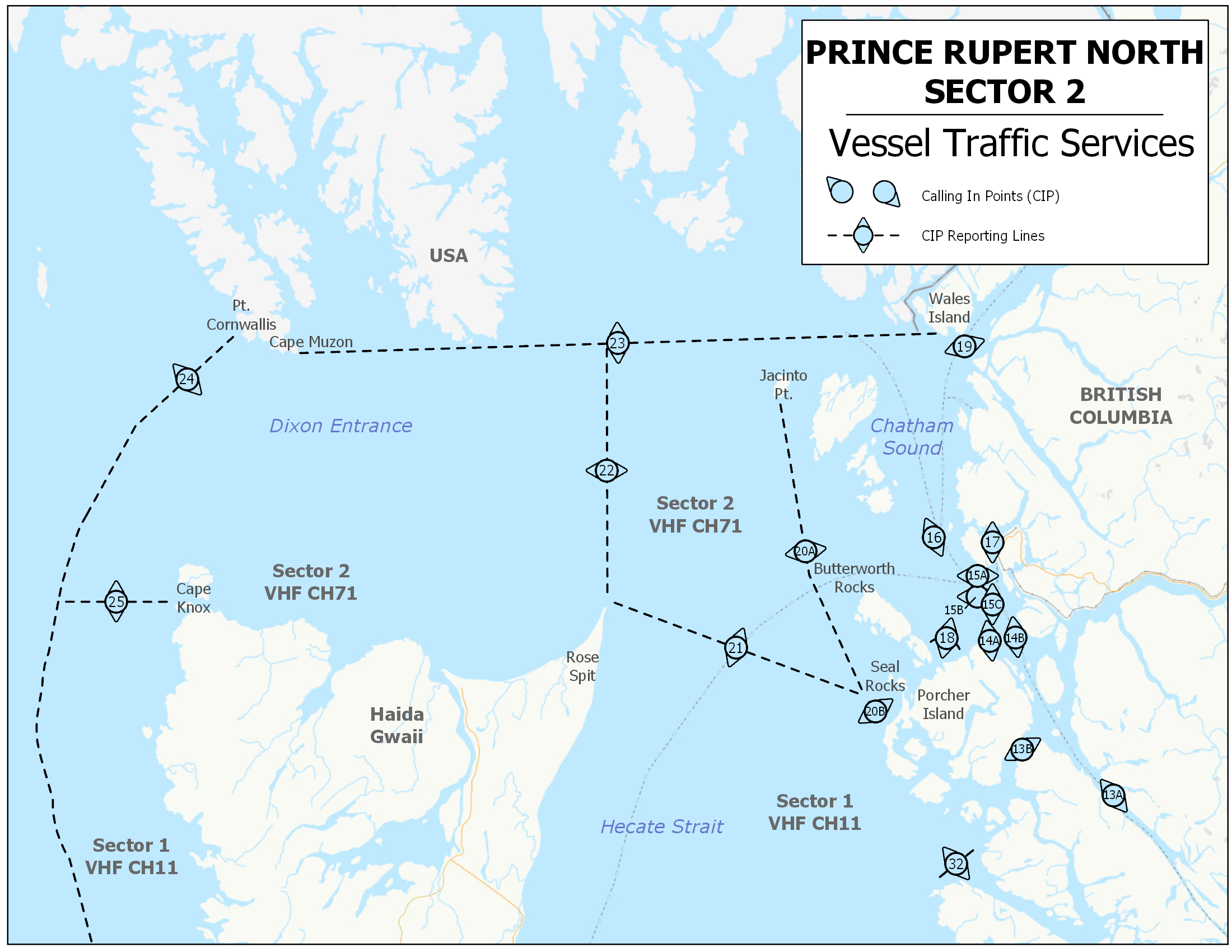 Prince Rupert - Vessel Traffic Services - Sector 2
