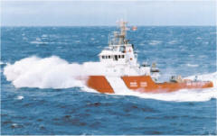 Cutter in heavy seas
