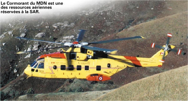 The DND Cormorant is one of the dedicated air resources available for Search and Rescue