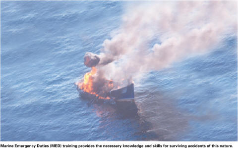 Marine Emergency Duties trainign provides the necessary knowledge and skills for surviving accidents of this nature